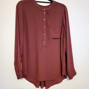 Lane Bryant Maroon Blouse 14/16